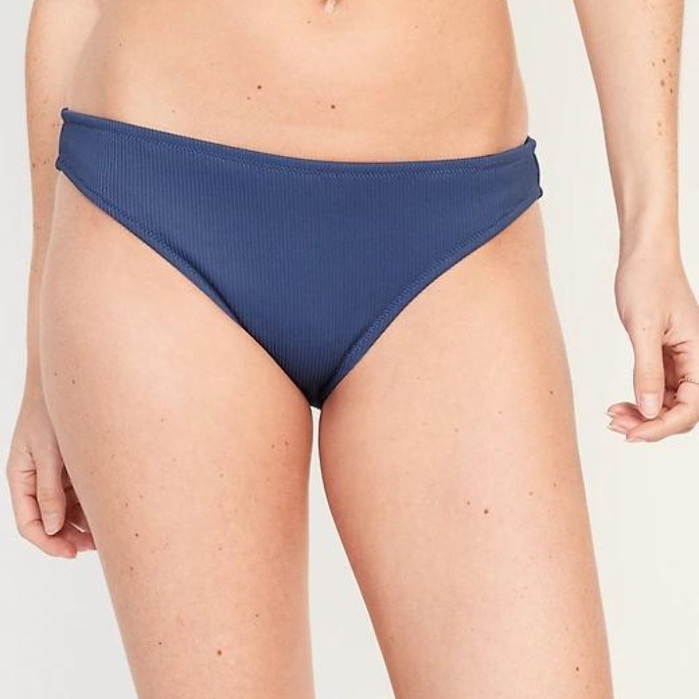 Old Navy Low-Rise Classic Rib-Knit Bikini Swim Bottoms for Women New